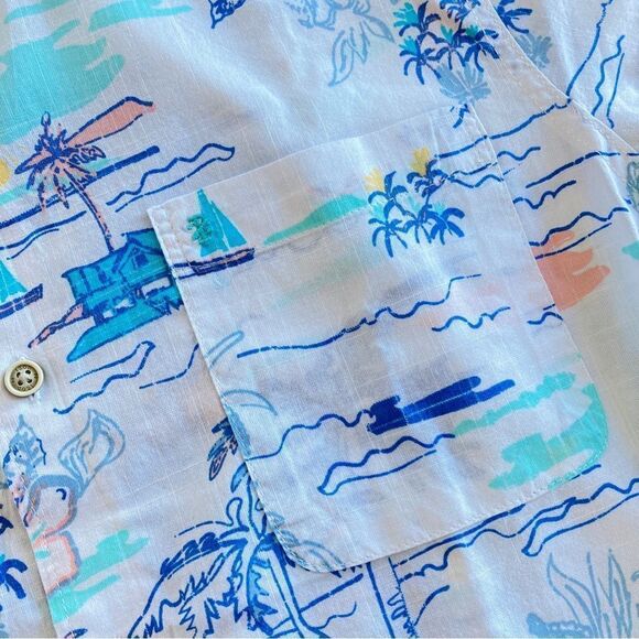 IZOD Chambray SS Button-Down Shirt - Picture 4 of 10